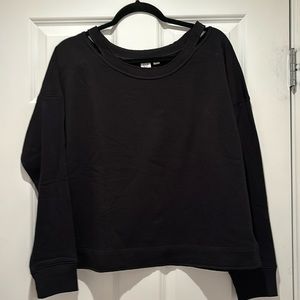 Gap black sweatshirt with slit cut outs at neck